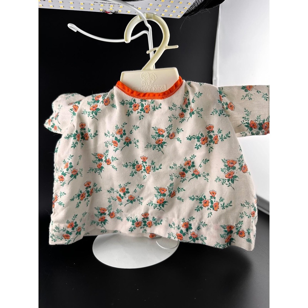 White Orange Floral Doll Shirt Fits 18" Dolls with hard bodies READ